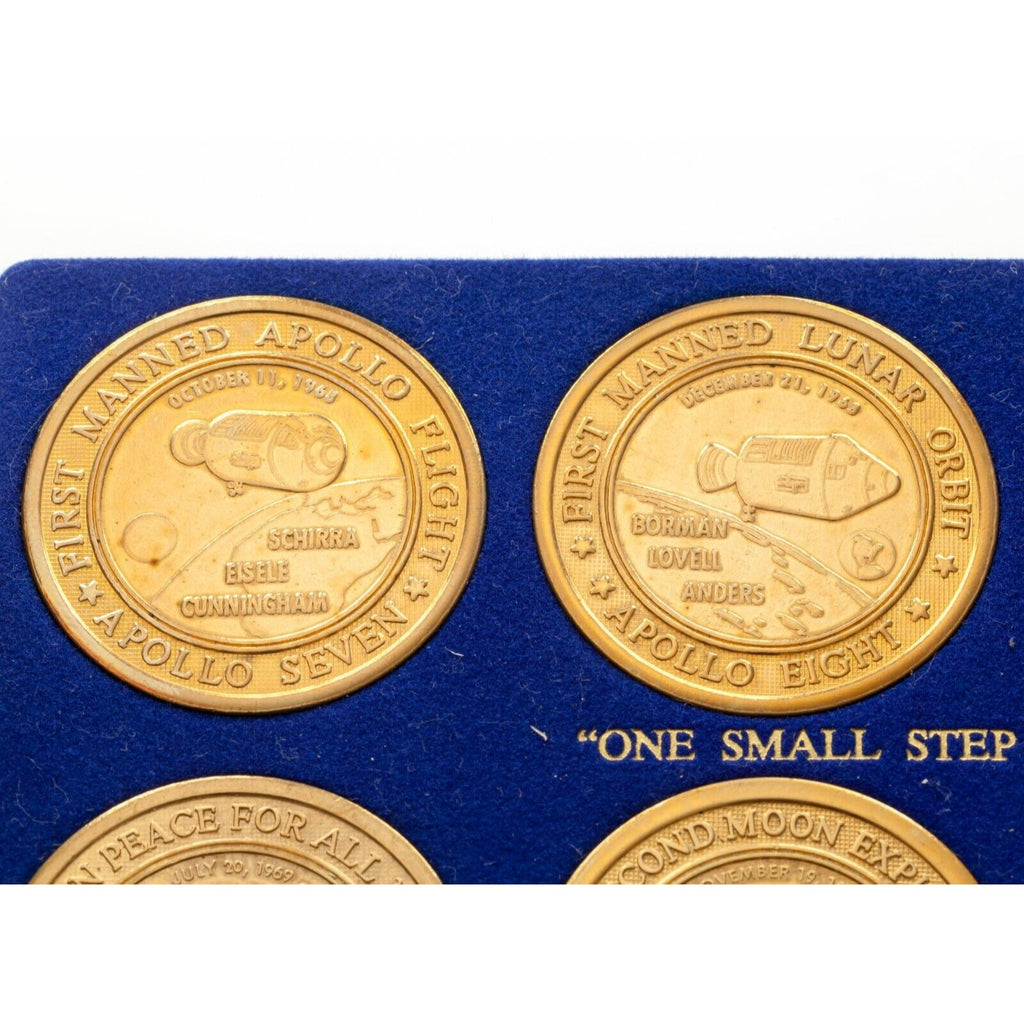 NASA Medals, APOLLO 7-14 Bronze medal EX LUNA SCIENTIA Sets totaling 63 medals