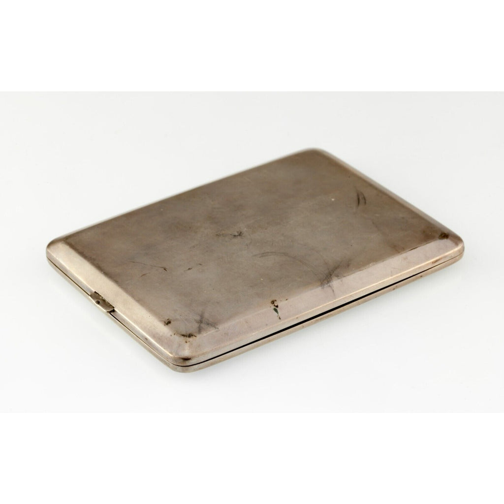 Silver Cigarette Case Box With Meander Pattern