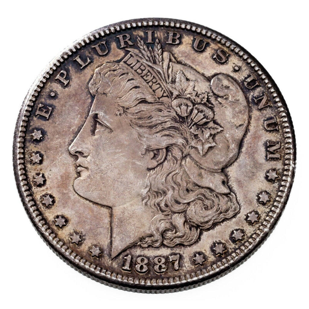 1887-S $1 Silver Morgan Dollar in Choice BU Condition, Toned on Both Sides