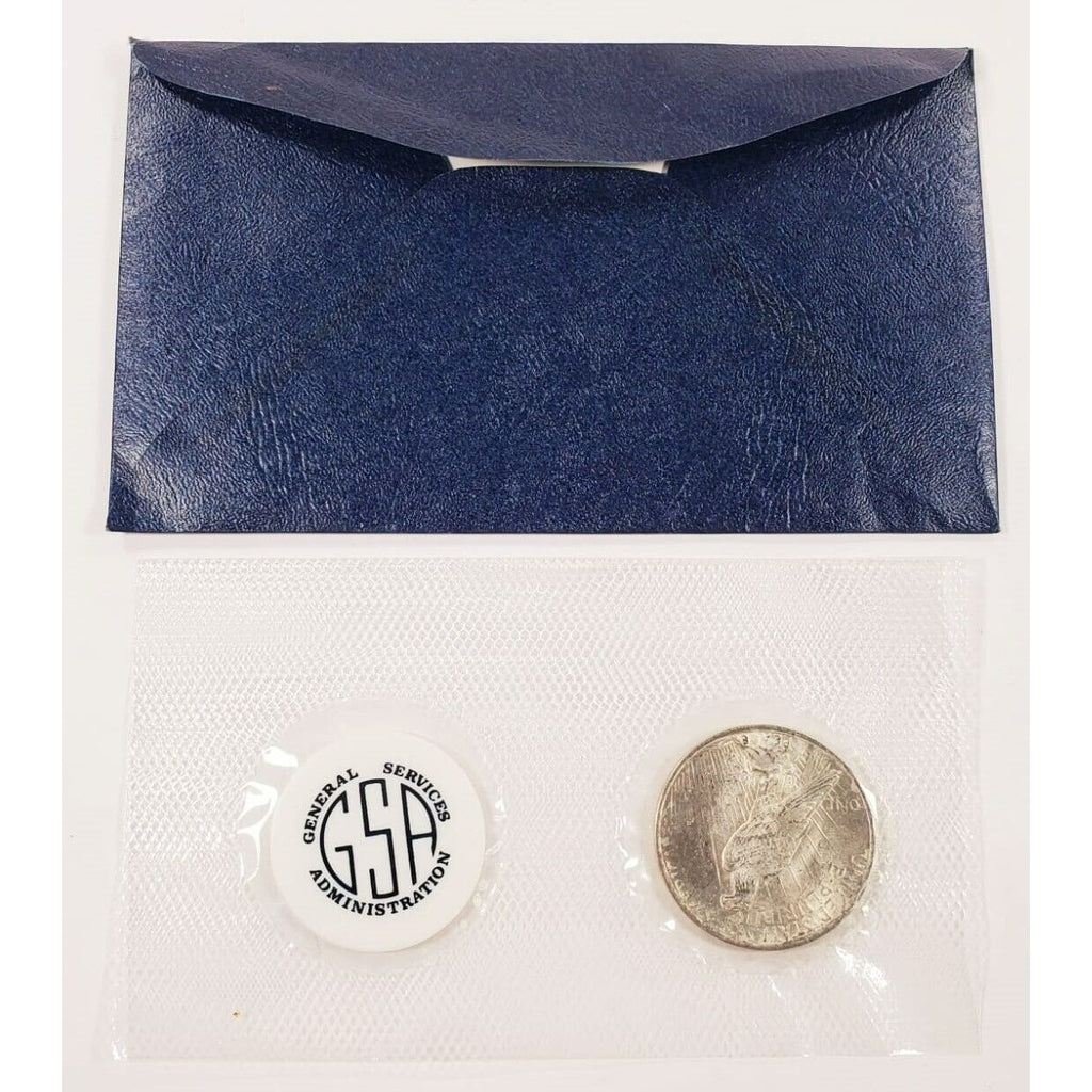 1923 $1 Silver Peace Dollar GSA Softpack Envelope & CoA Included