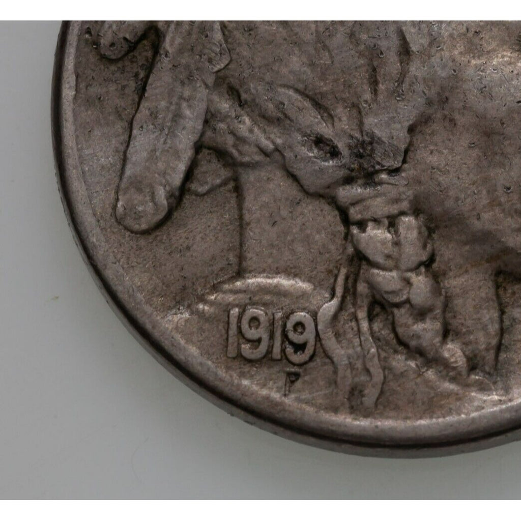 1919-S 5C Buffalo Nickel in Extra Fine XF Condition, Full Horn w/ Tip