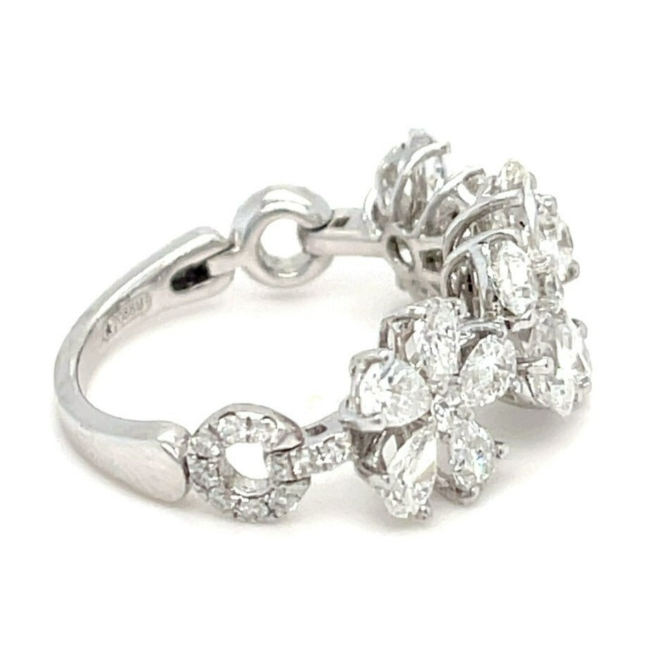 Jovane 18k White Gold and 2.75ct Diamond Ring Size 6.75 4.3 grams