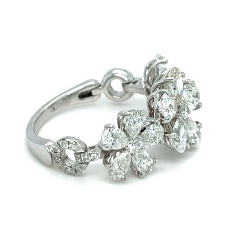 Jovane 18k White Gold and 2.75ct Diamond Ring Size 6.75 4.3 grams