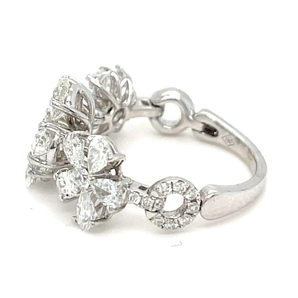 Jovane 18k White Gold and 2.75ct Diamond Ring Size 6.75 4.3 grams