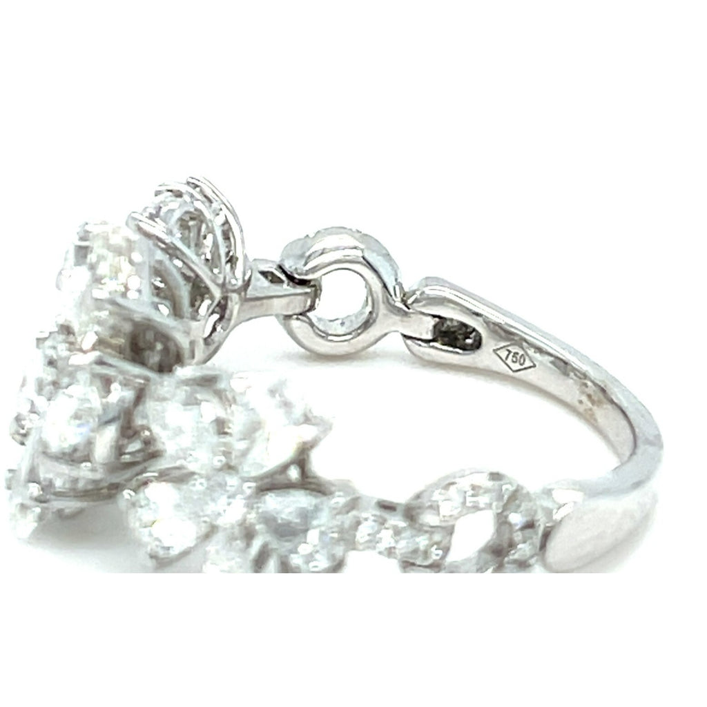 Jovane 18k White Gold and 2.75ct Diamond Ring Size 6.75 4.3 grams