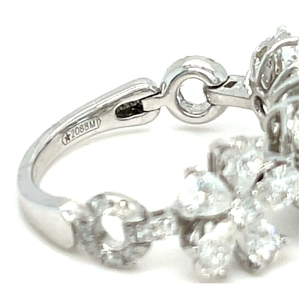 Jovane 18k White Gold and 2.75ct Diamond Ring Size 6.75 4.3 grams