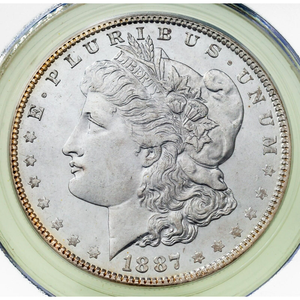 1887 $1 Silver Morgan Dollar Graded by PCGS as MS-64! Great Morgan!