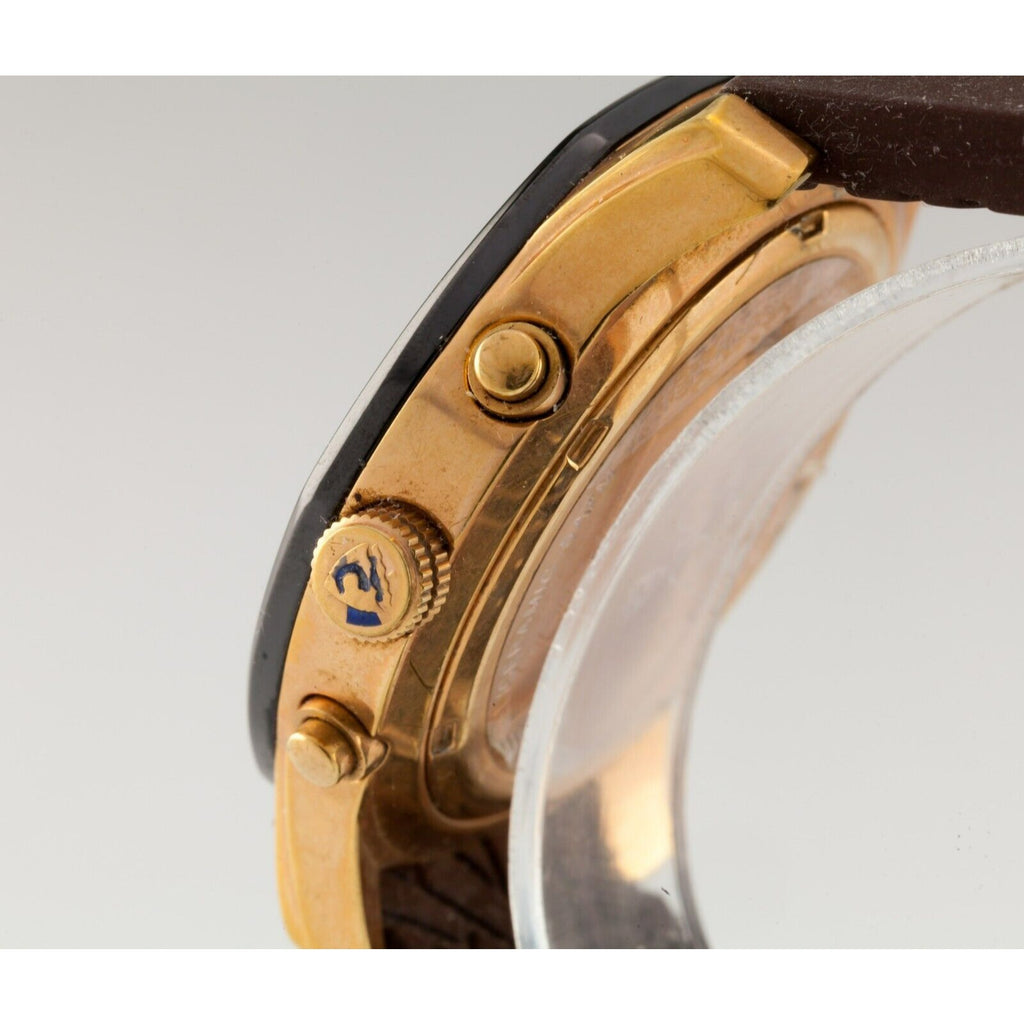Croton Imperial Men's Quartz Rose and Ceramic Watch w/ Silicone Band