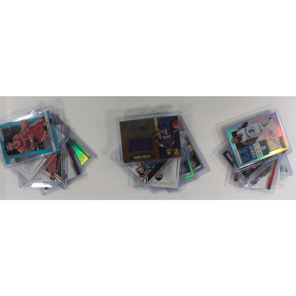 Lot Of 15 Ungraded Collectible Panini NBA Basketball Cards (Some Auto + Swatch)