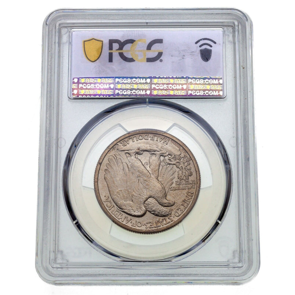 1917 50C Walking Liberty Half Dollar Graded by PCGS as MS65+ Gorgeous!