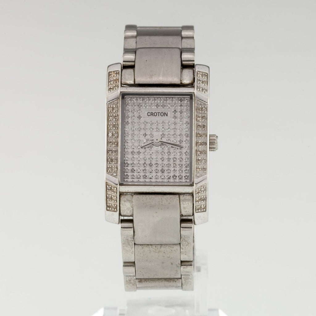 Croton Women's Stainless Steel Diamond Quartz Watch Gorgeous!