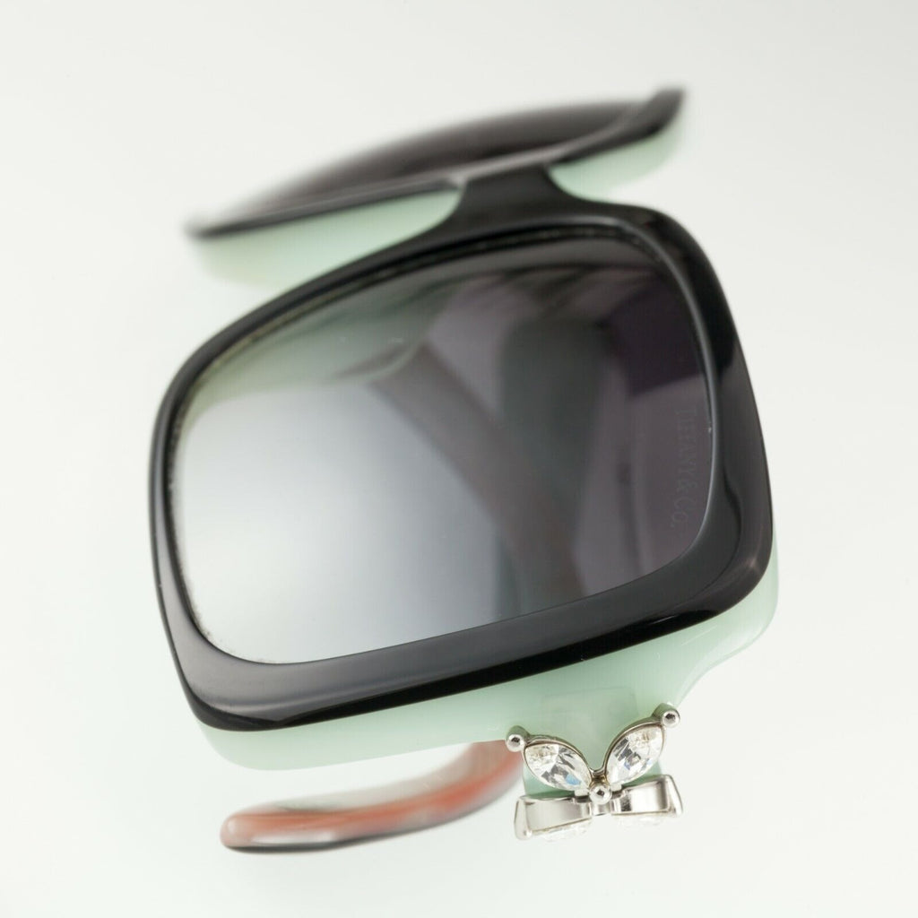 Tiffany & Co. Victoria Sunglasses with Swarovski Crystal Accents Blue Rims