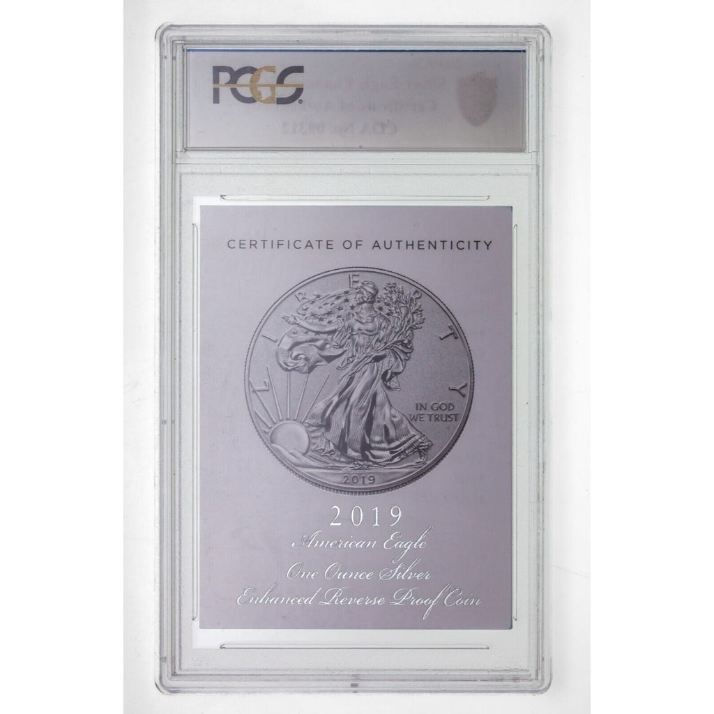 2019-S $1 Silver Eagle Enhanced Reverse Proof FDOI PCGS PR70 w/ CoA #09312