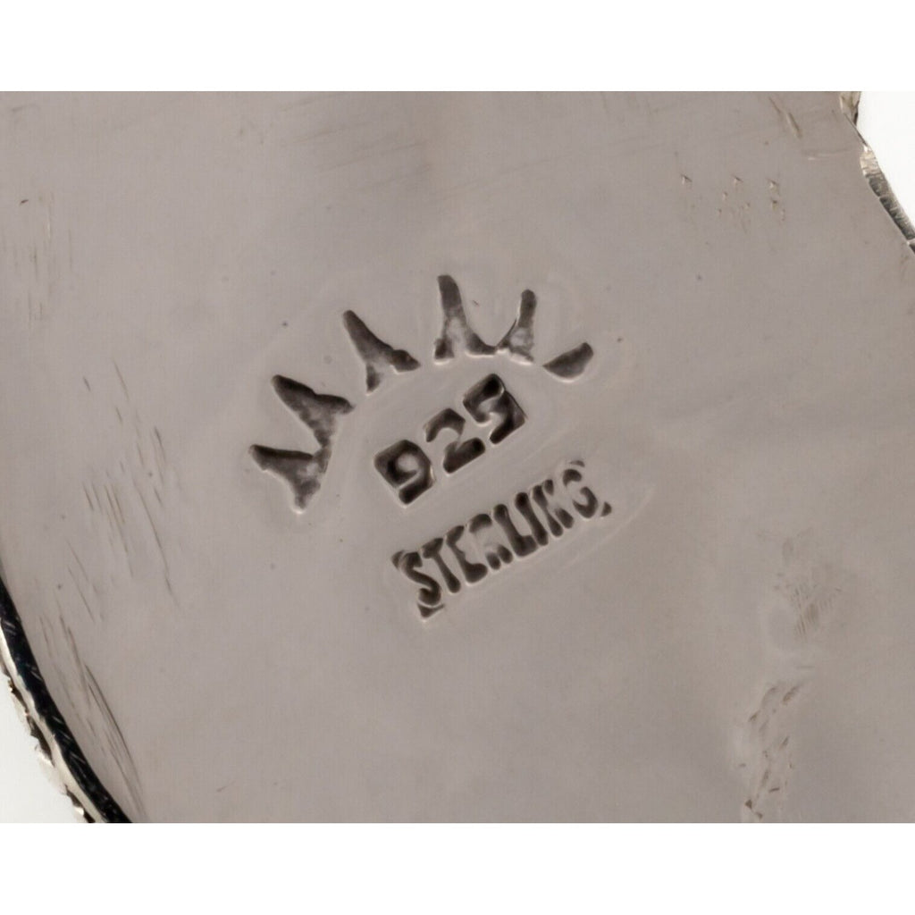 Sterling Silver Onyx Pendant Sunshine Rays Hallmark Gorgeous!