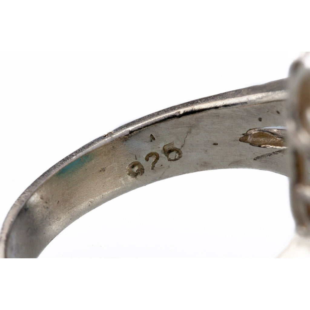 Stunning Rectangular Larimar Sterling Ring SZ 8.75