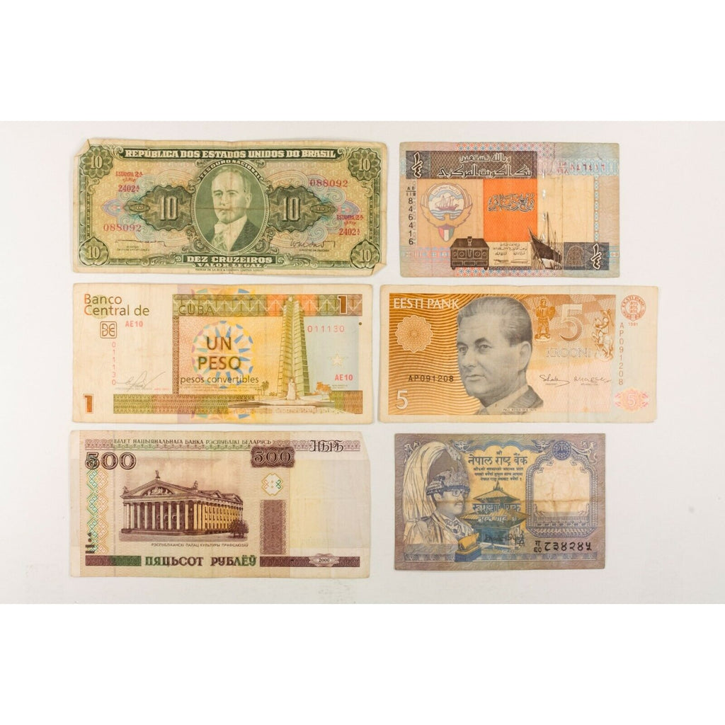 World Notes. Miscellaneous Europe, Asia, Central & South America. 50 Note Lot.