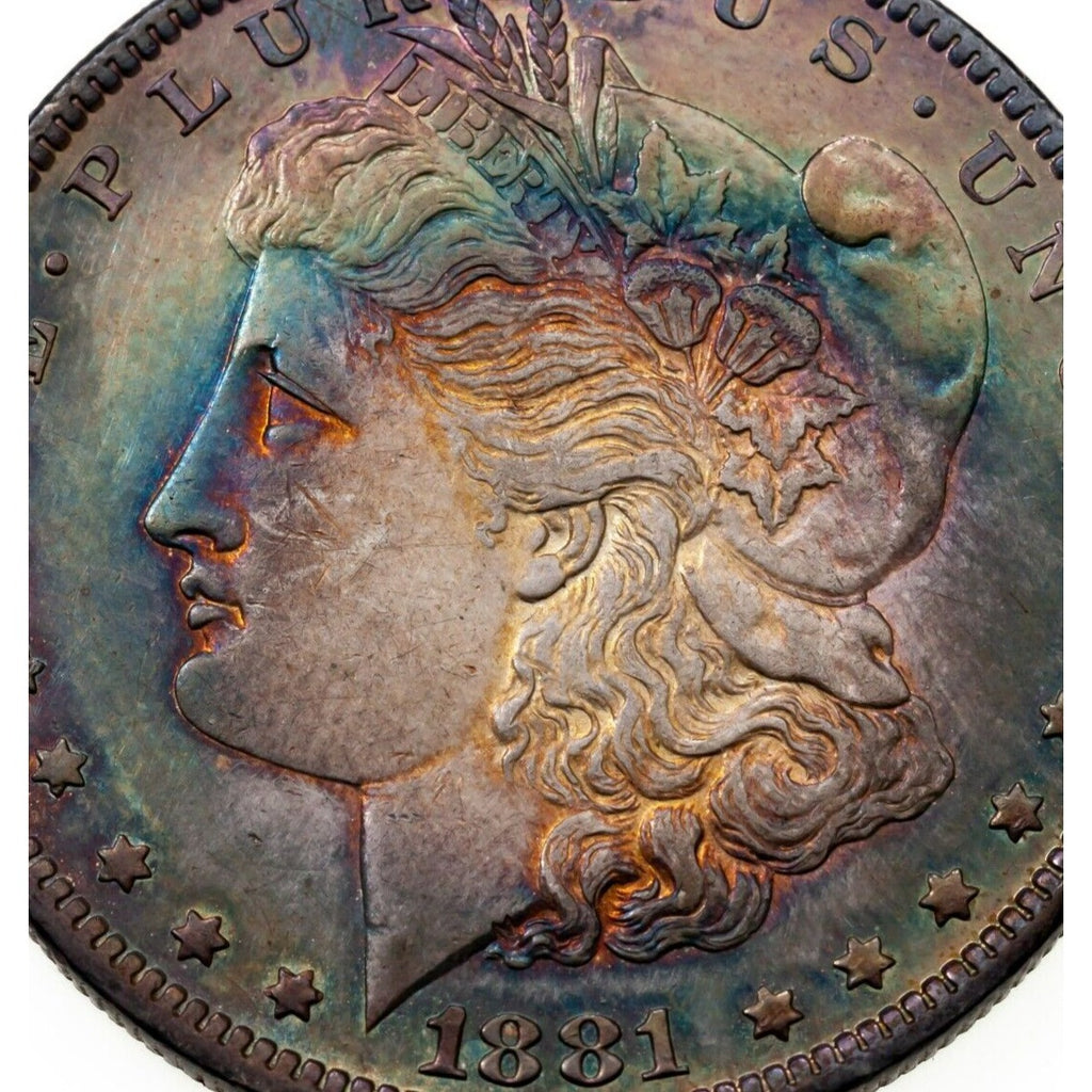 1881-O $1 Silver Morgan Dollar in BU Condition, Terrific Eye Appeal, Cool Toning