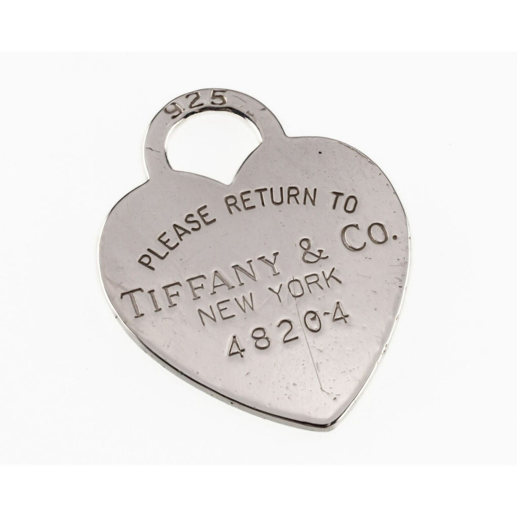 Tiffany & Co. Sterling Silver "Return to" Heart Tag Charm w/ Serial Number Nice!