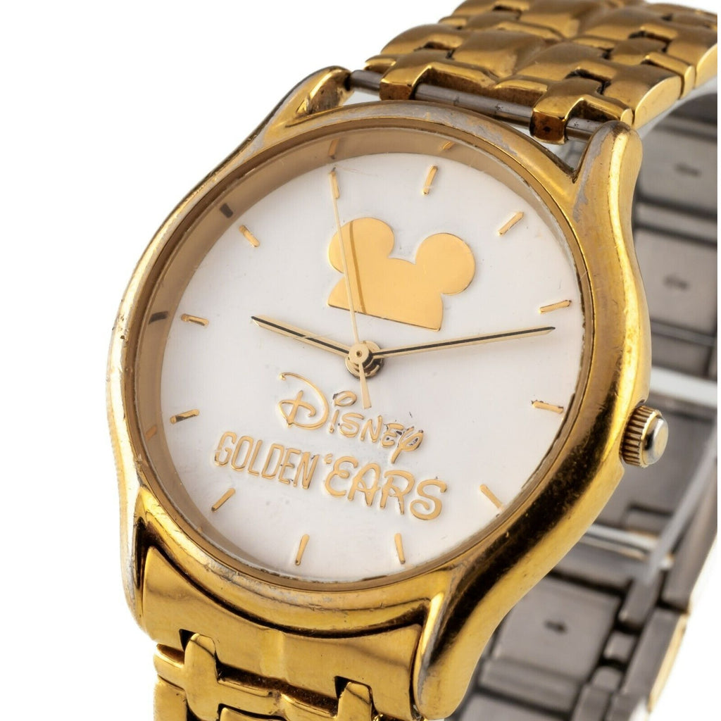 Disney Golden Ears Men's Gold-Plated Retirement Watch Rare Collectible!