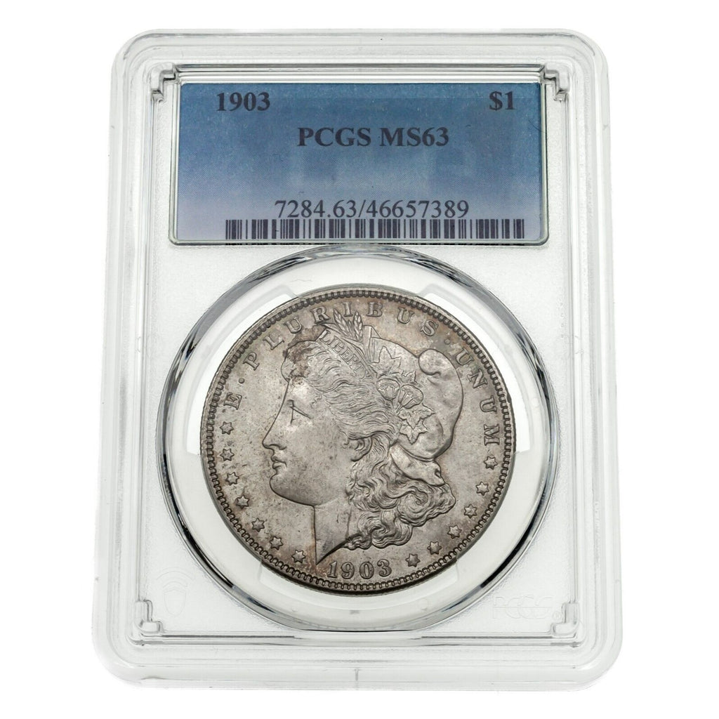 1903 $1 Silver Morgan Dollar Graded by PCGS as MS-63