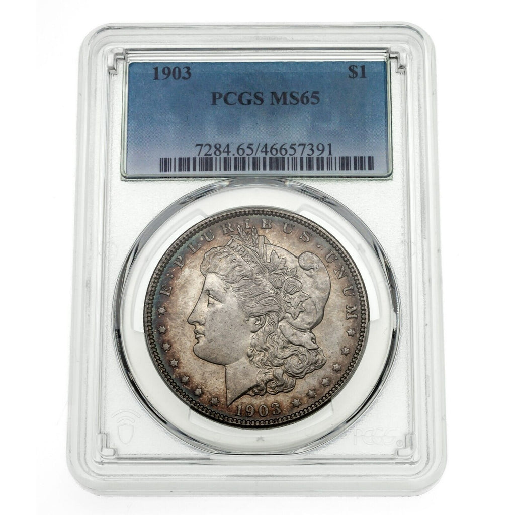 1903 $1 Silver Morgan Dollar Graded by PCGS as MS-65