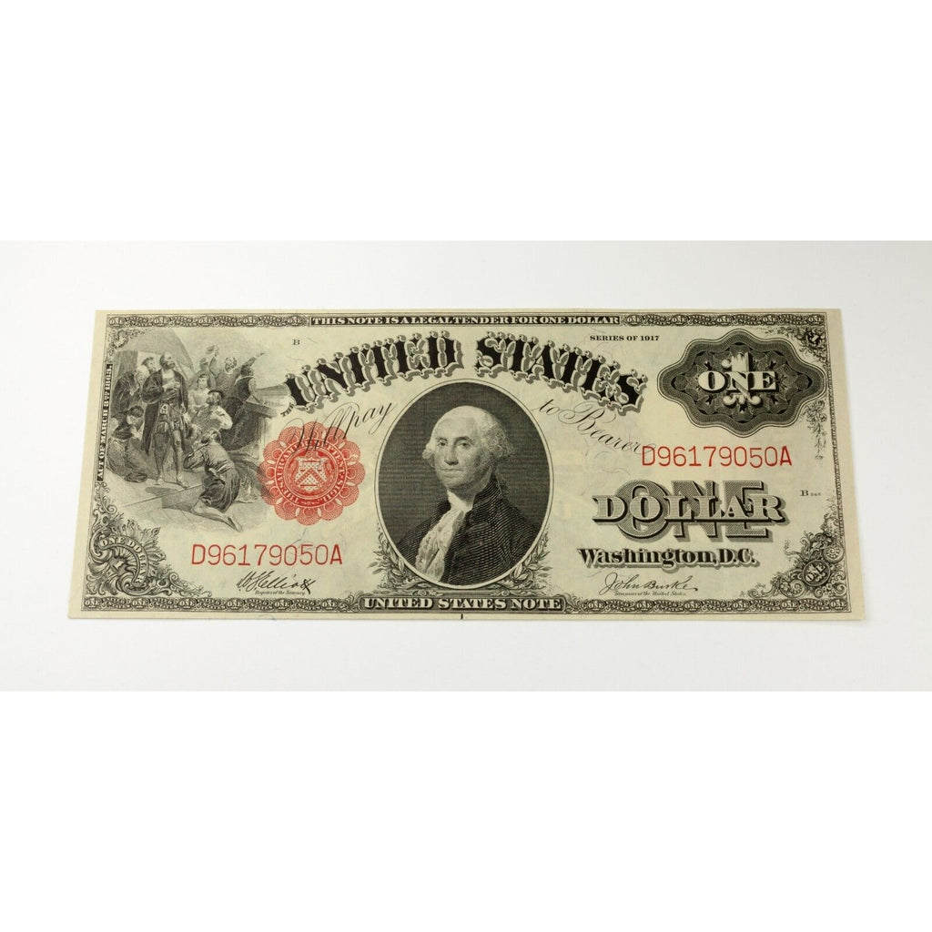 Series of 1917 $1 US Note in About Uncirculated AU Condition FR 37