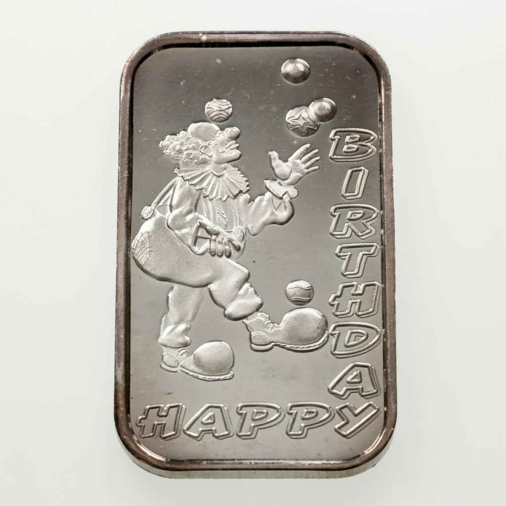 1998-2002 Happy Birthday 1 oz Silver Art Bars Collection of 4 Bars