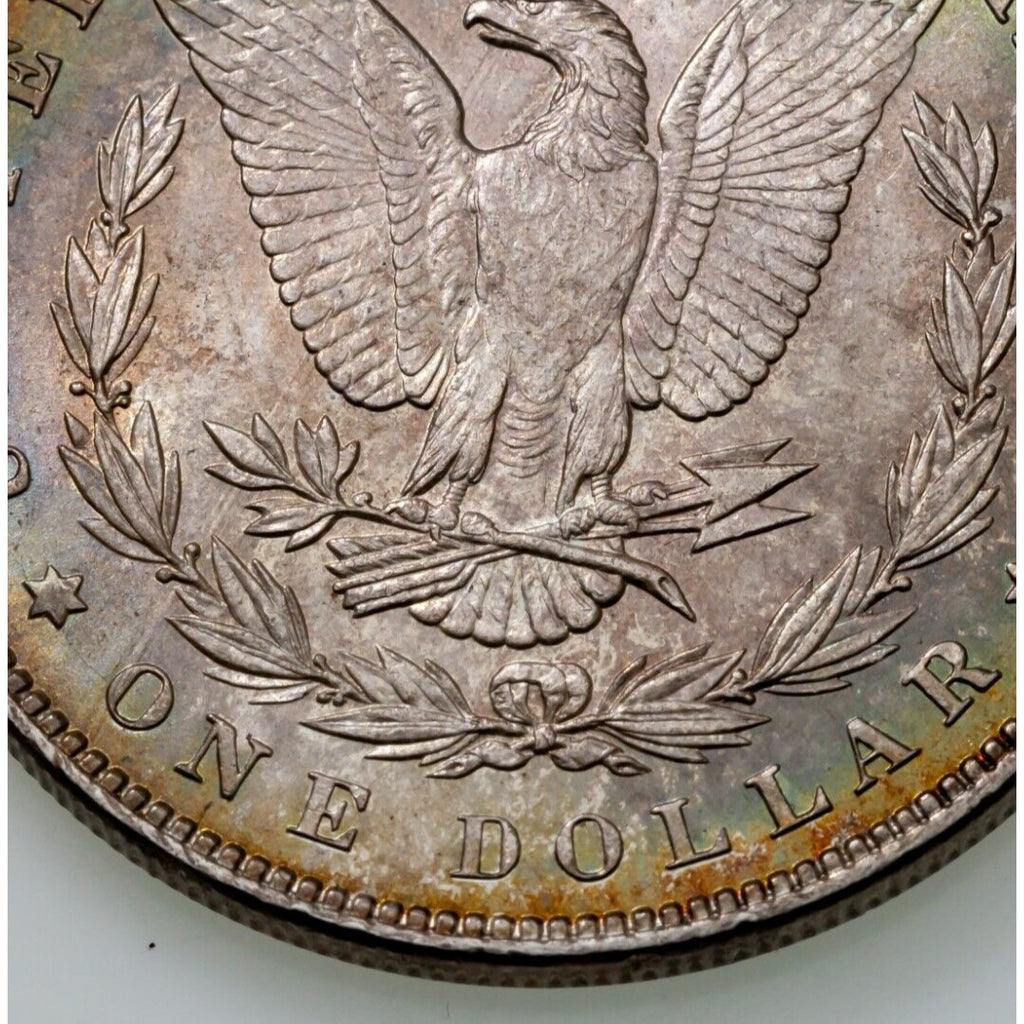 1887 $1 Silver Toned Morgan Dollar, Choice BU, Excellent Eye Appeal & Luster