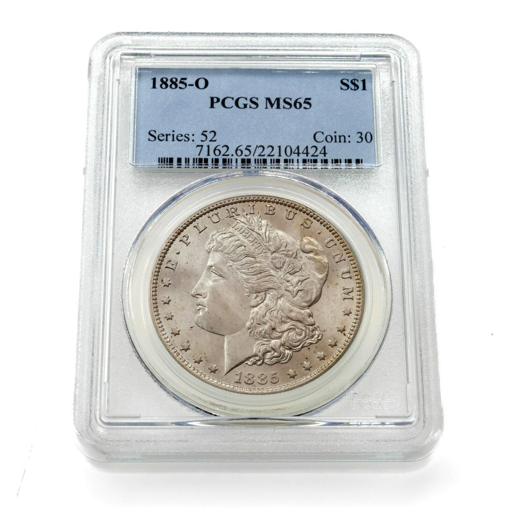 1885-O $1 Silver Morgan Dollar Graded by PCGS as MS-65! Gorgeous Coin