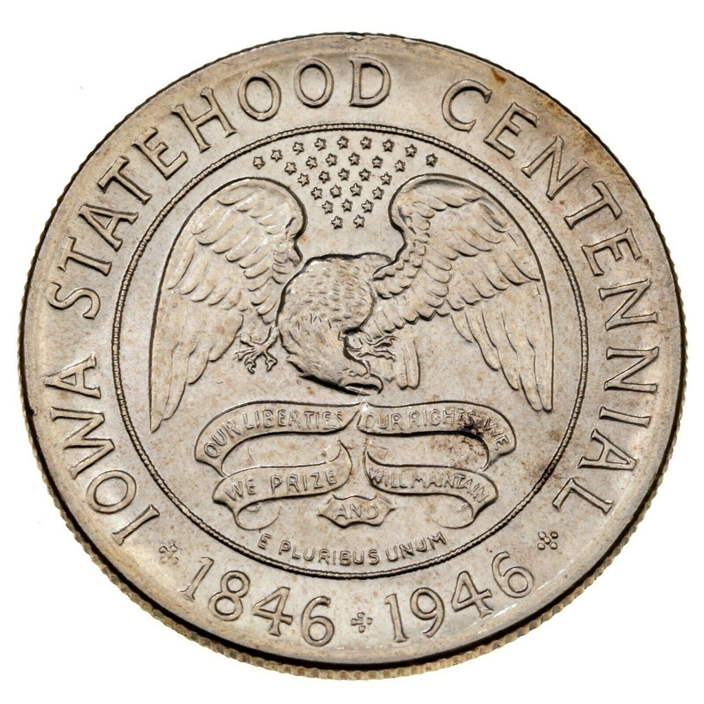 1946 50C Iowa Commemorative Half Dollar in Choice/Gem BU Condition