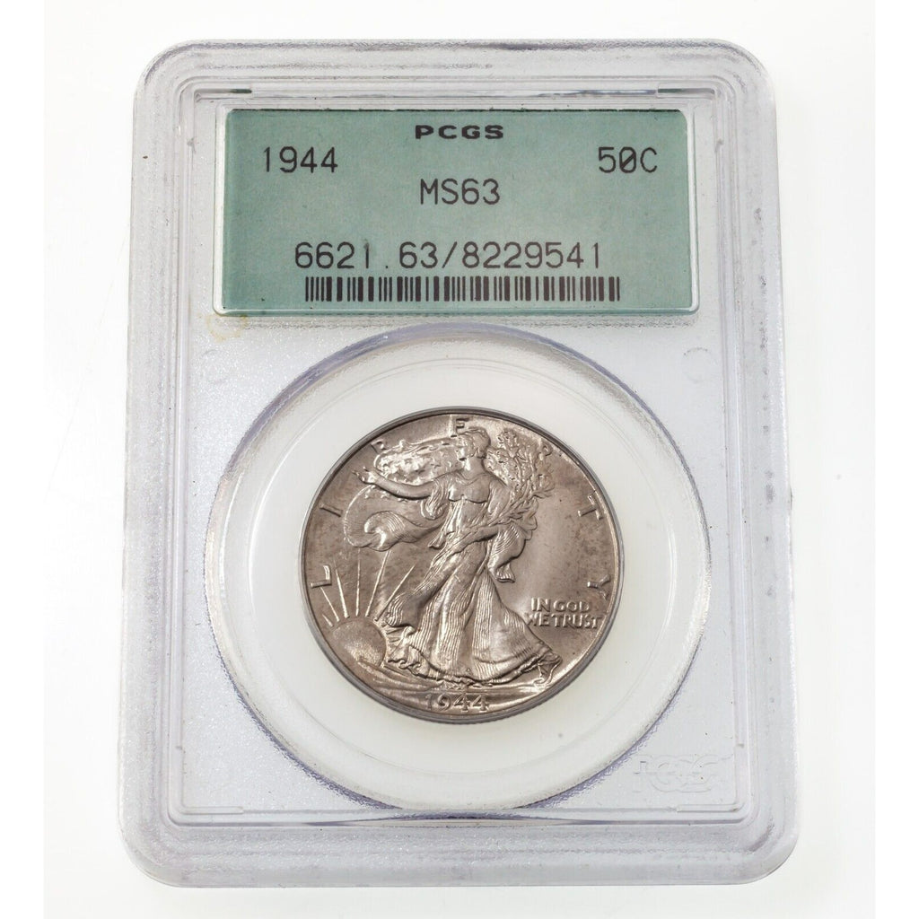 1944 50C Walking Liberty Half Dollar Graded by PCGS as MS-63