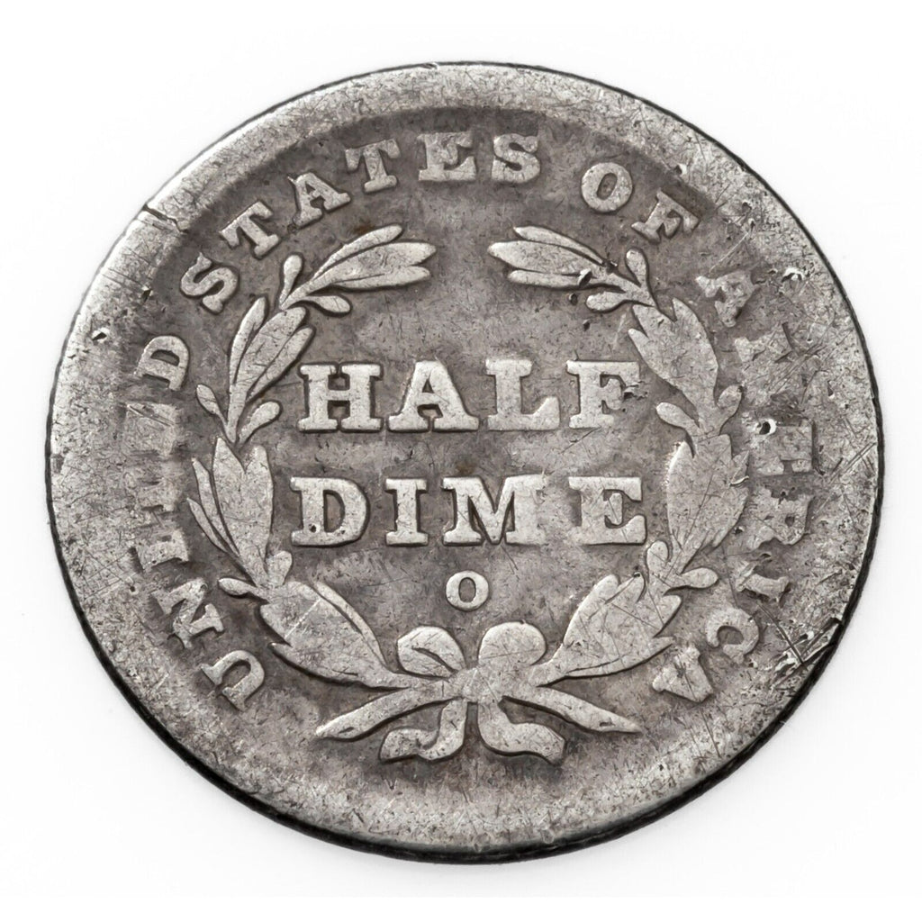 1840-O No Drapery ND Half Dime in Good Condition, Full Rims, Natural Color