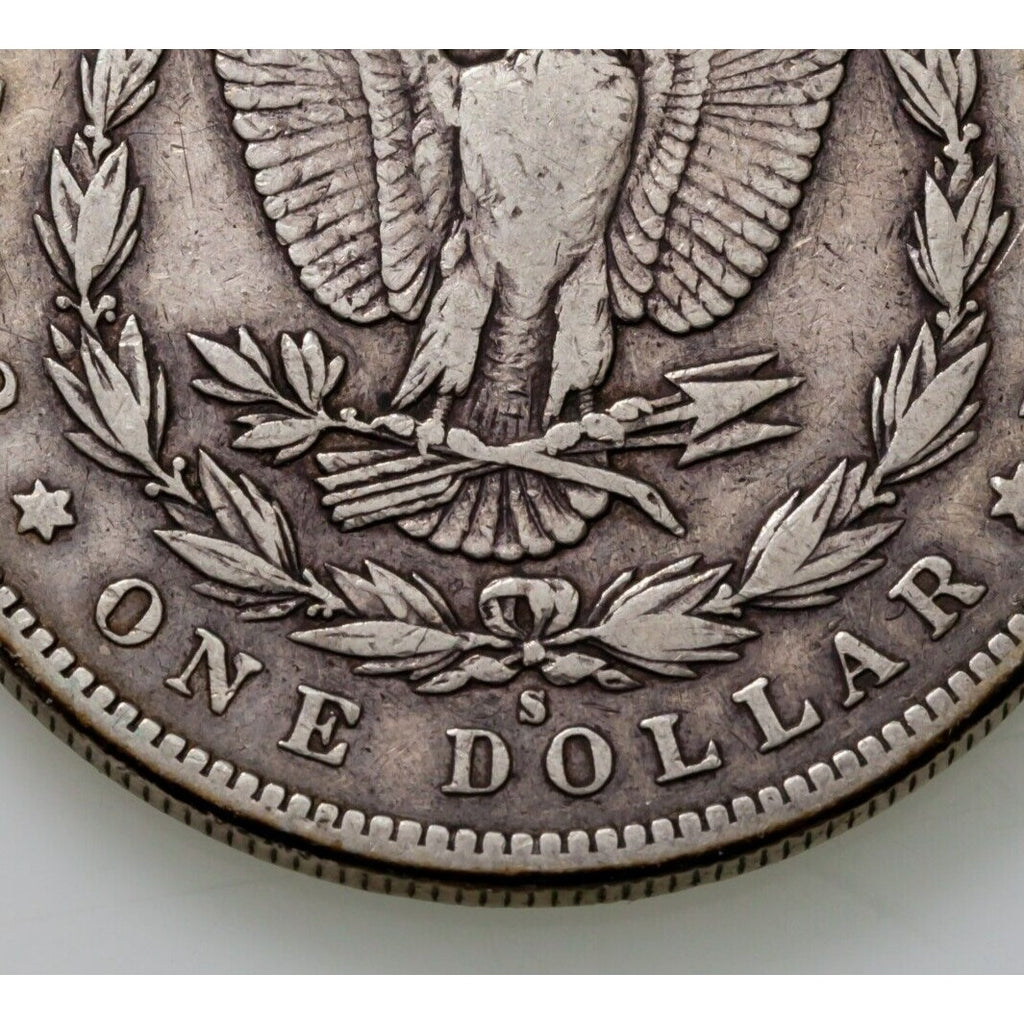 1896-S $1 Silver Morgan Dollar in Very Fine VF Condition, Natural Color