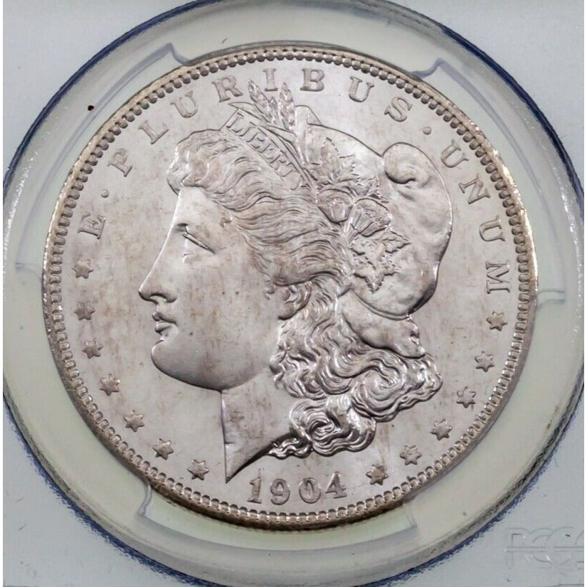 1904-O $1 Silver Morgan Dollar Graded by PCGS as MS-64