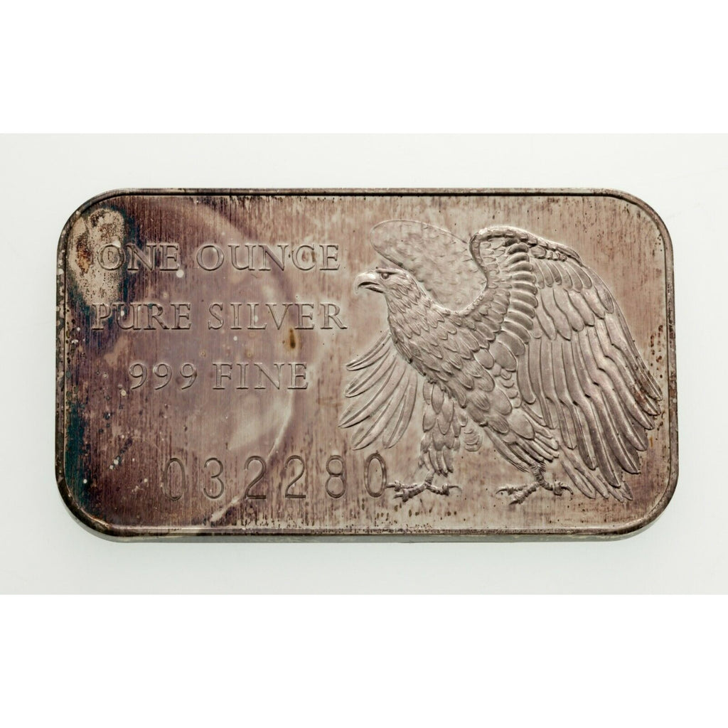 1972 Madison Mint 1 oz Silver Art Bar Lot of 2 (Majestic Eagle, Indian)