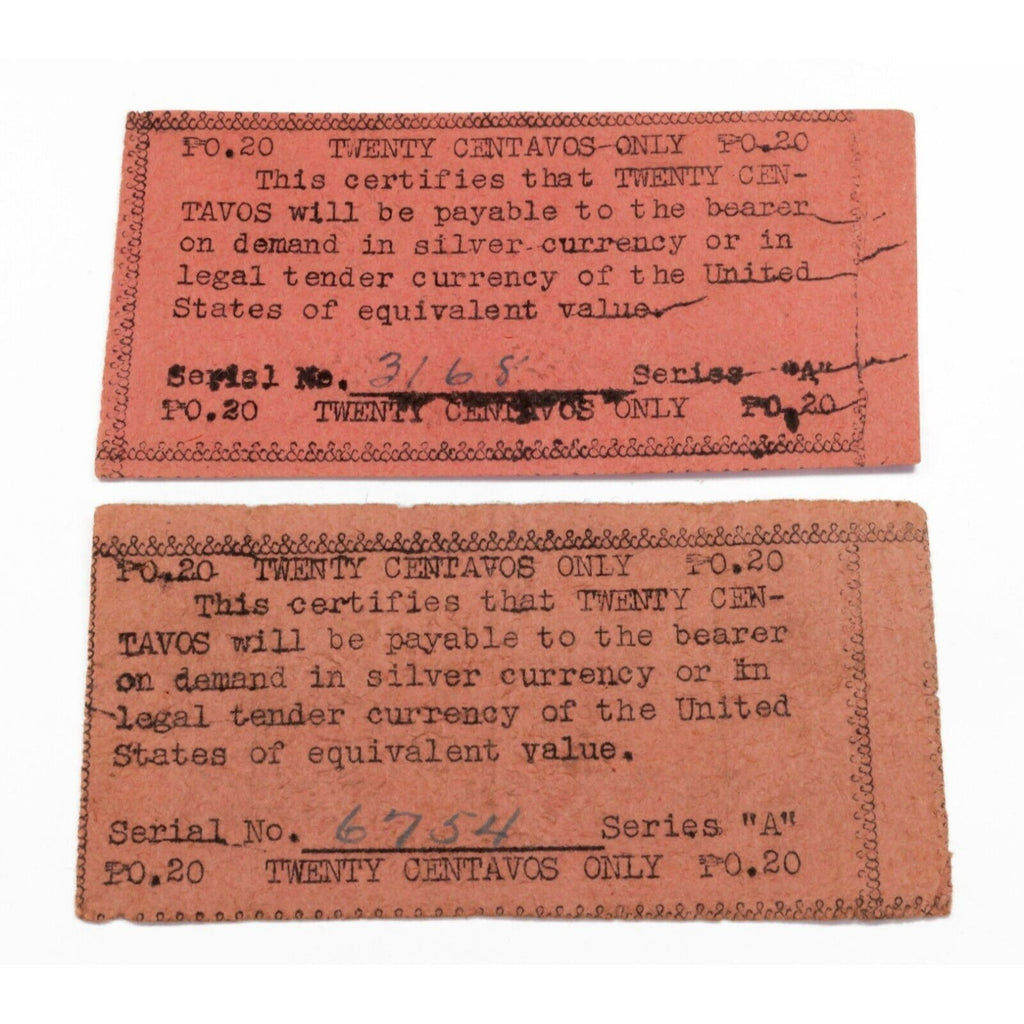 1943 Emergency Script of the Philippines 10c - 2p Lot of 6