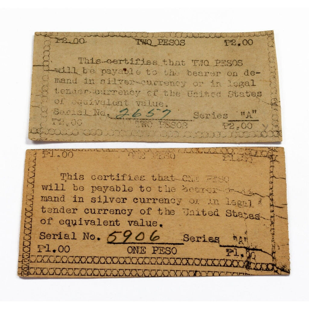 1943 Emergency Script of the Philippines 10c - 2p Lot of 6