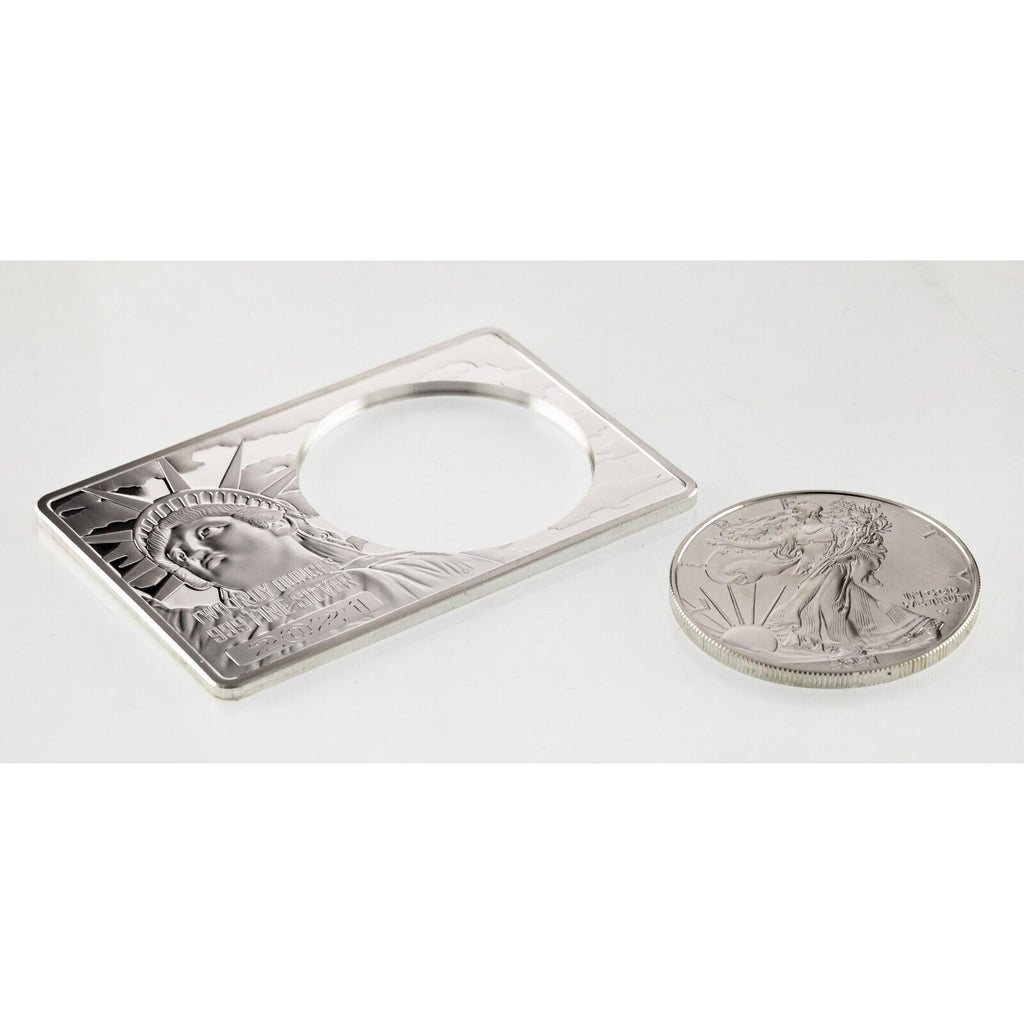 2021 $1 Silver American Eagle Type 2 Coin/Bar Set (3 oz) Statue of Liberty