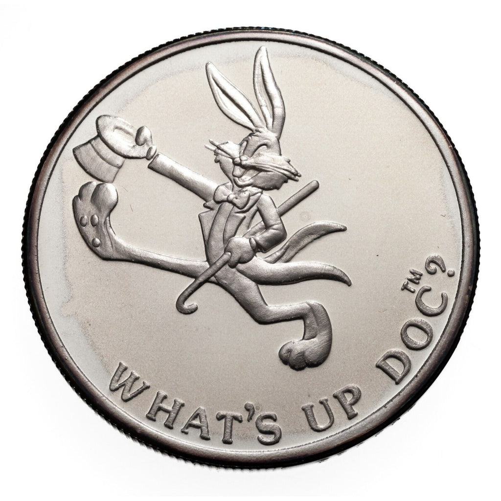 Warner Bros Bugs Bunny "What's Up Doc?" 50th Birthday 1 oz Silver Round w/ CoA