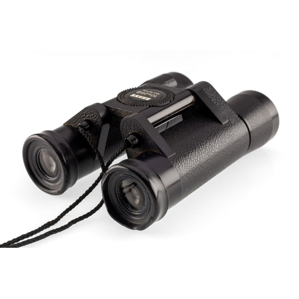 Zeiss 10x25B Binoculars West Germany w/ Pouch, Case, and Paperwork