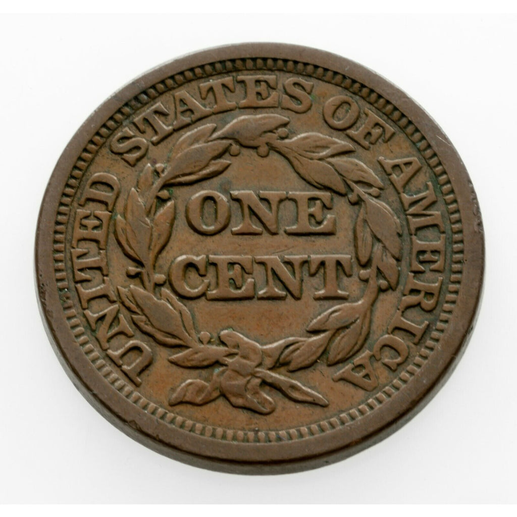 1848 Large Cent in Extra Fine XF Condition, Brown Color, Original XF