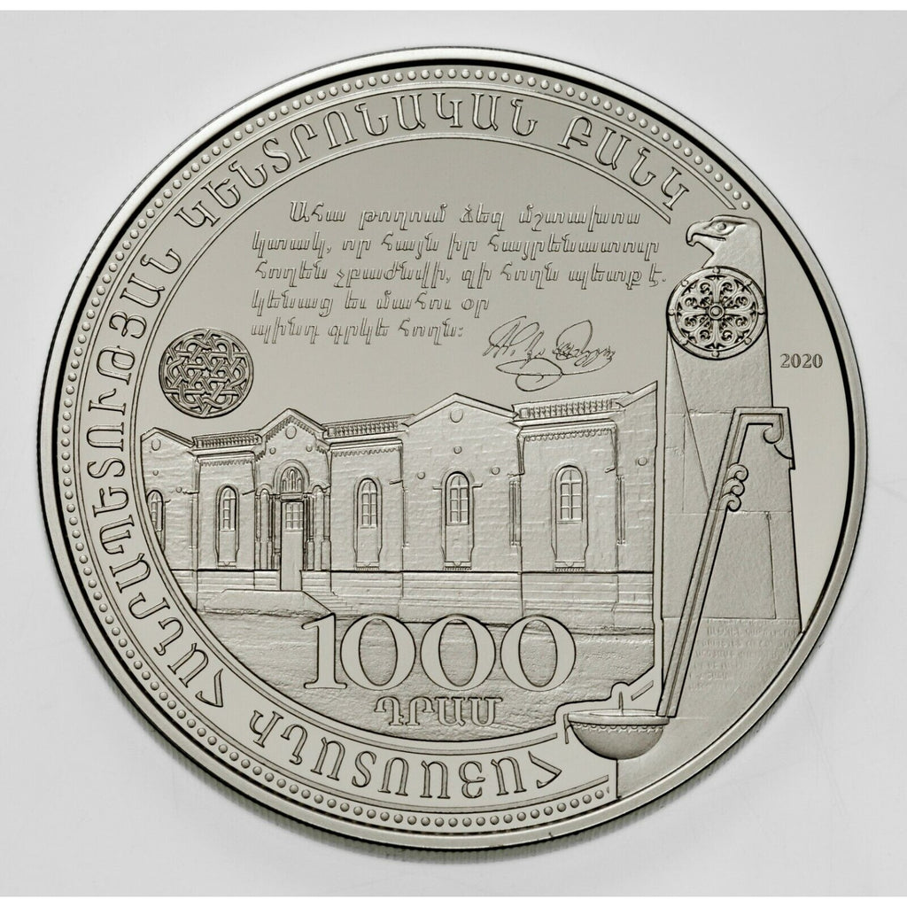 2020 Armenia 1000 Dram Silver Proof Mkrtich Khrimian 200th Anniversary