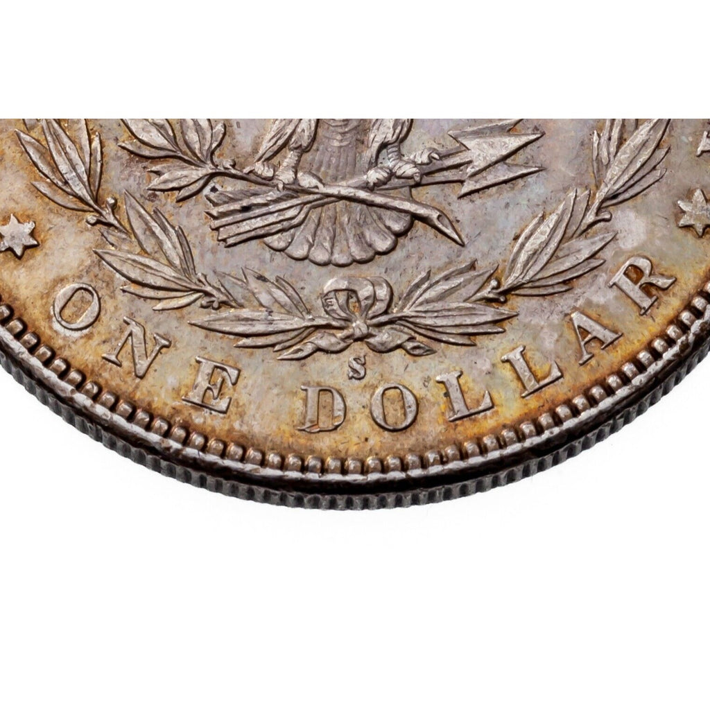 1891-S $1 Silver Morgan Dollar in AU+ Condition, Excellent Eye Appeal, Toned