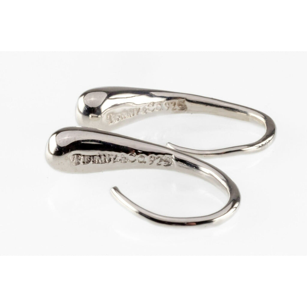 Tiffany & Co. Sterling Silver Teardrop Hoop Earrings Retail $675