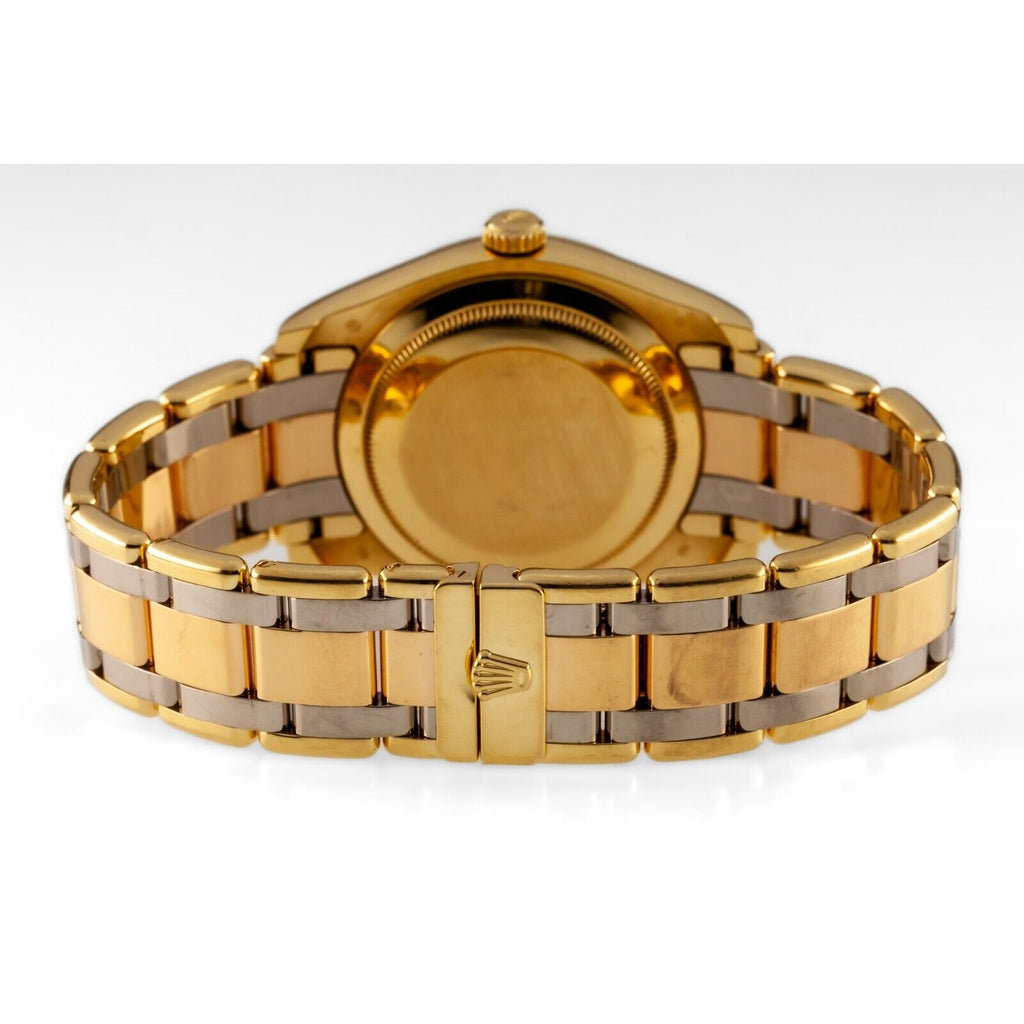 Rolex Pearlmaster Tridor 18k Gold Men's Day-Date w/ Tahitian MOP Dial 18948