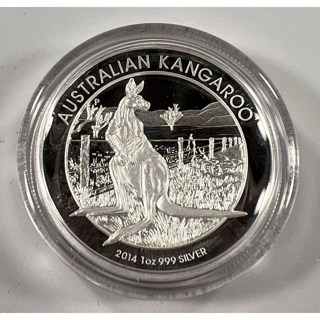 2014-P Australia 1 Oz. Silver Kangaroo High Relief w/ Original Box