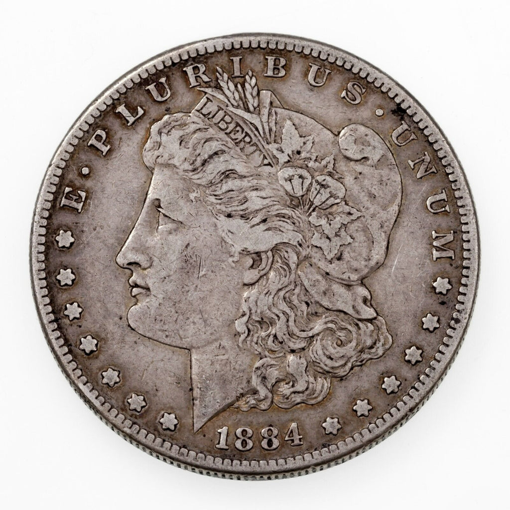 1884-S $1 Silver Morgan Dollar in Extra Fine XF Condition, Gray Color