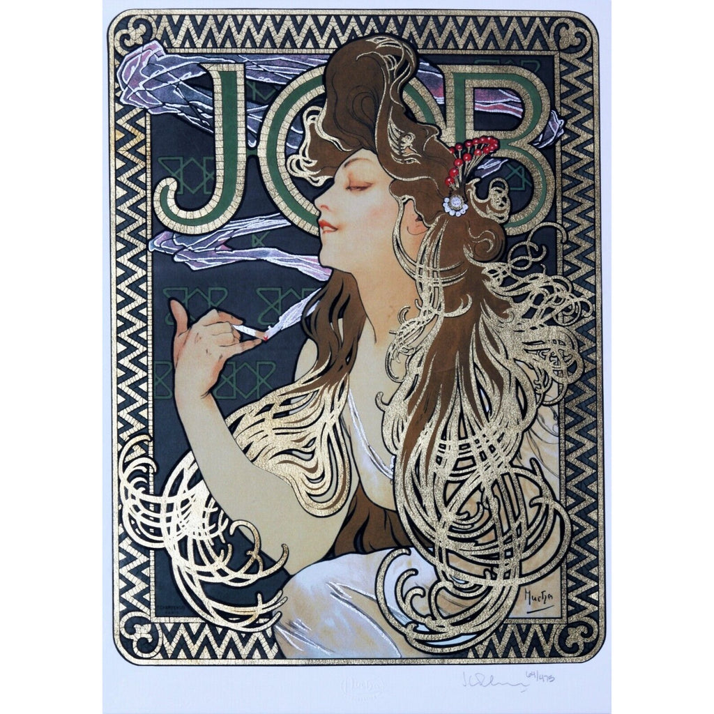 JOB Cigarette Papers Giclée by Alphonse Mucha Signed LE No.75/475
