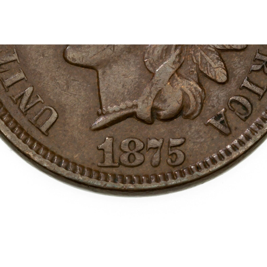 1875 1C Indian Cent in XF Condition, Brown Color, Nice Detail for Grade!