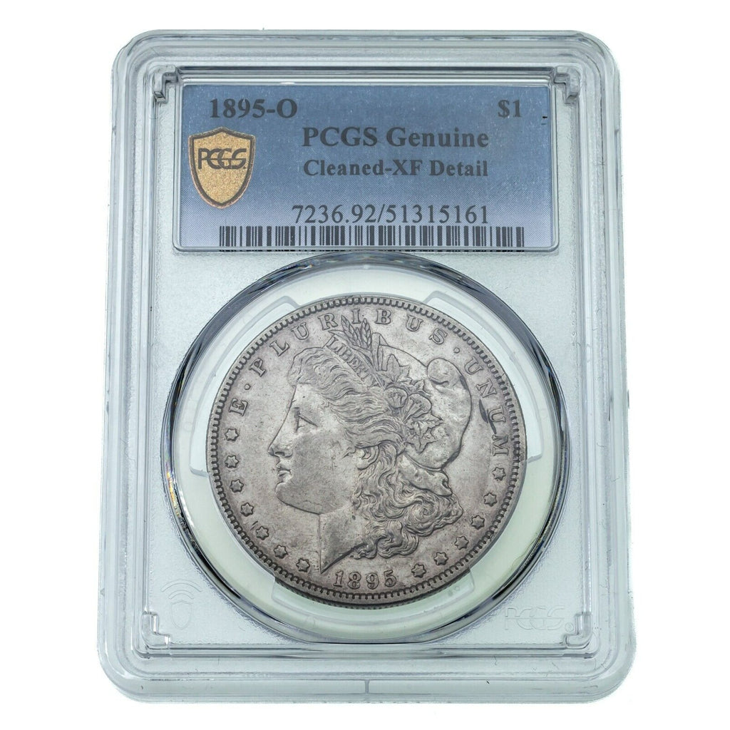 1895-O $1 Silver Morgan Dollar Graded by PCGS as Cleaned - XF Detail